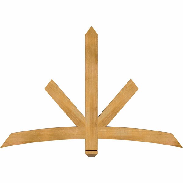 Ekena Millwork Alberta Rough Sawn Timber Gable Bracket, Western Red Cedar, 60"W x 40"H x 4"D x 4"F, 16/12 Pitch GBW060X40X0404ALB00RWR - main